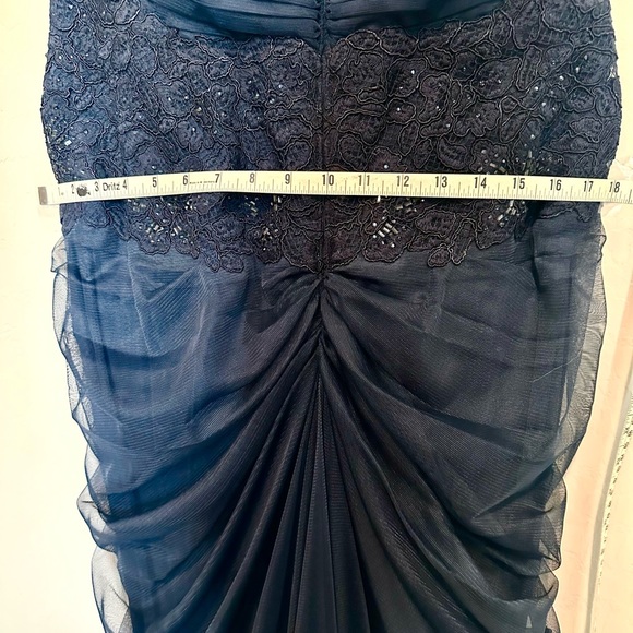 Gown Evening Tadashi Shoji Navy Blue - Picture 7 of 11